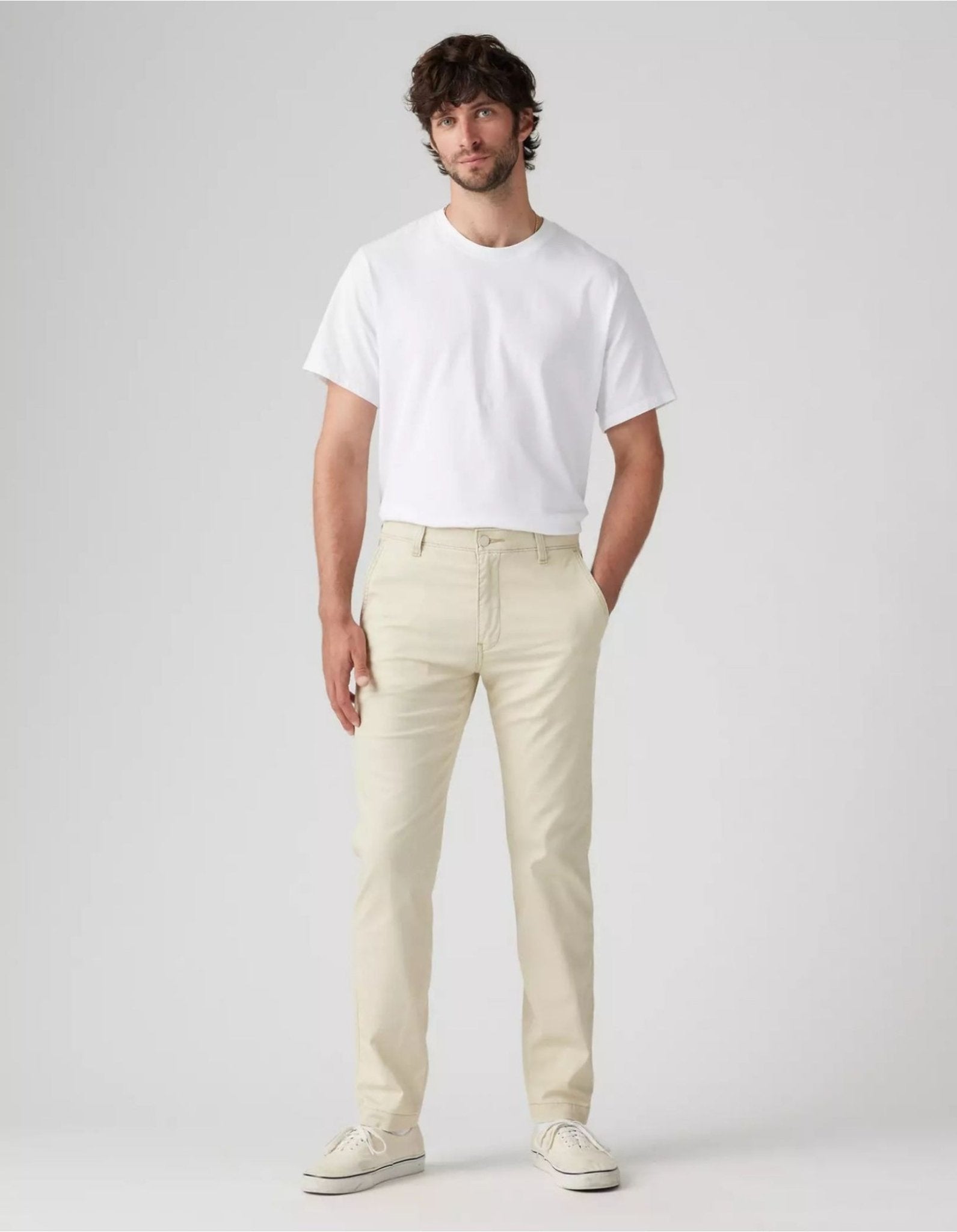 Chino Standard Taper Fit Cotton Linen Men’s Pants
