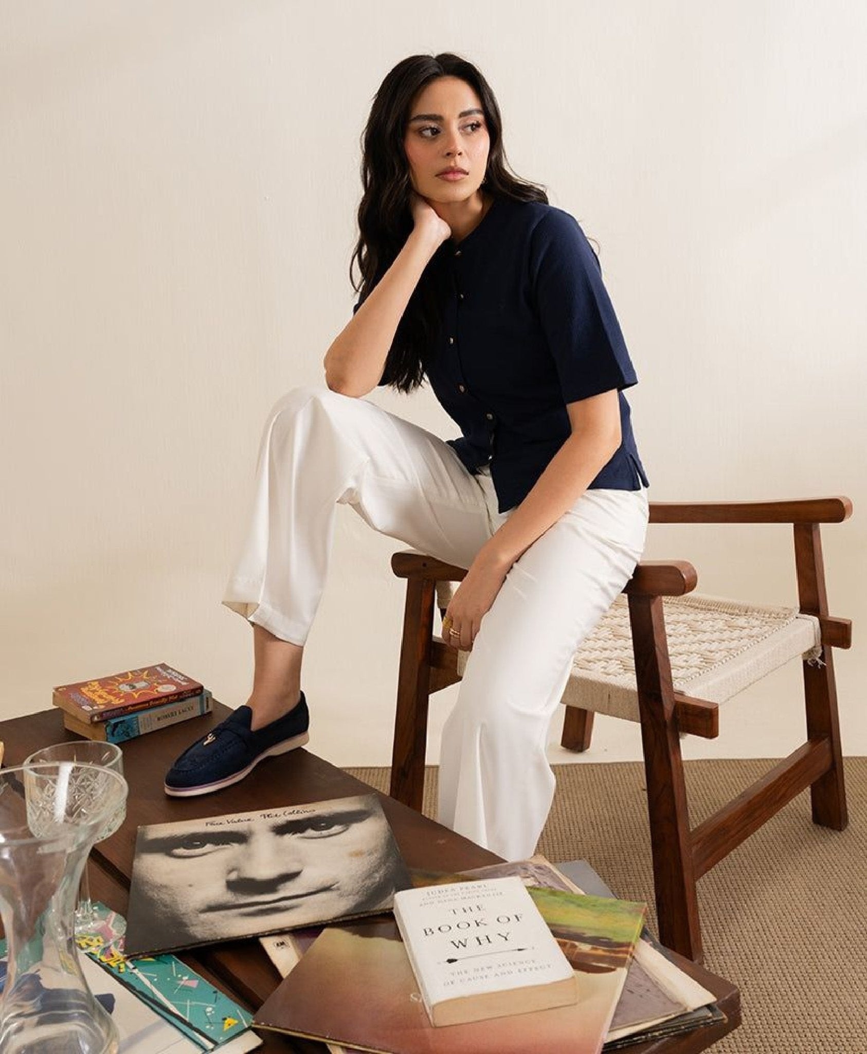 Cream Dual Side Tab Ghurka Pants – Women